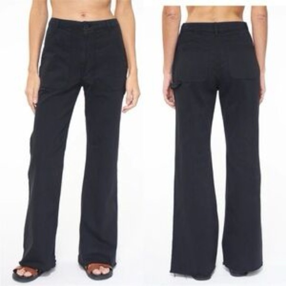 pistola Black Wide Leg Flare Jeans